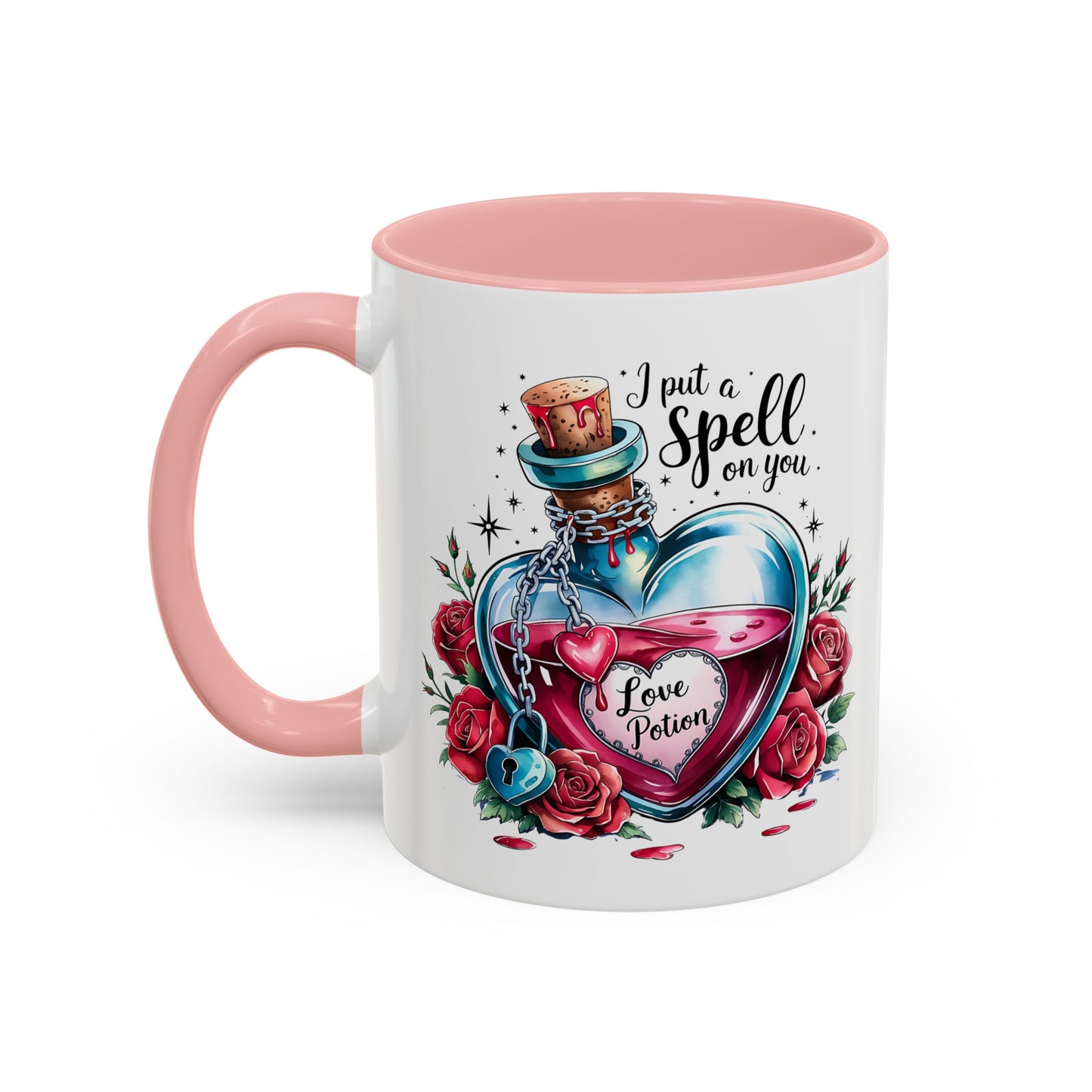 I put a spell on you, love potion, Valentine's Day, Love, Coffee Accent Coffee Mug (11, 15oz)