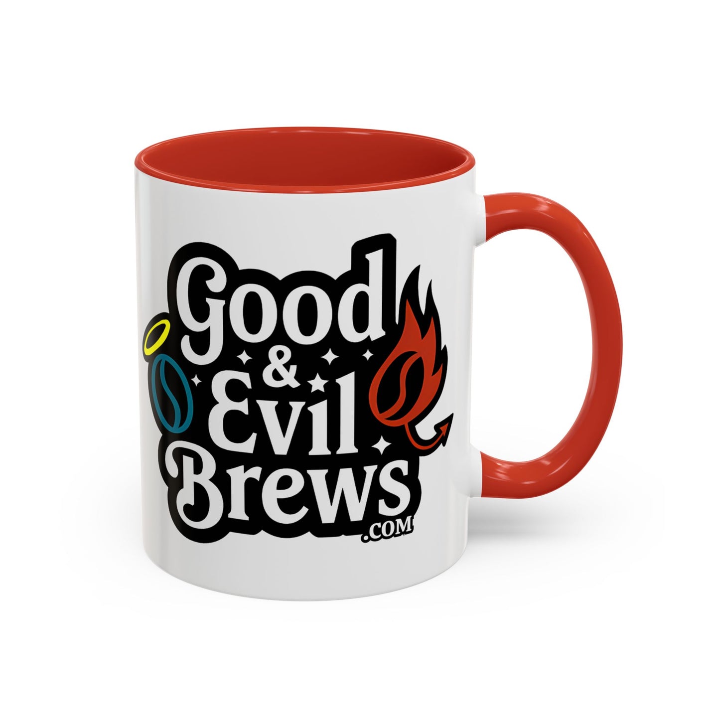 Good & Evil Brews Coffee Mug 11oz- Perfect for Coffee Lovers, Unique Gift for Friends, Herbal Tea, Home Decoration, Fun Drinkware